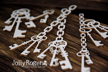 SnipArt Chipboards Jolly Roger – Keys and Chains