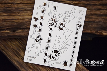 SnipArt Chipboards Jolly Roger – Keys and Chains