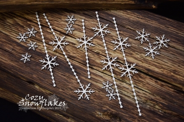 SnipArt Chipboards Cozy Snowflakes – Decorative Borders