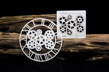 SnipArt Chipboards Industrial Factory – Layered clock