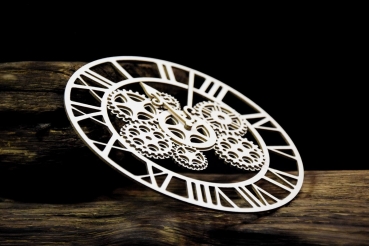 SnipArt Chipboards Industrial Factory – Layered clock