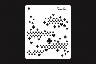 SnipArt Schablone - Lucky Games – Cards and chessboard