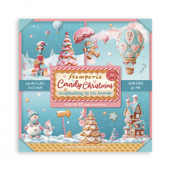 Stamperia MAXI Paper Pack - Candy Christmas - 8"x8"