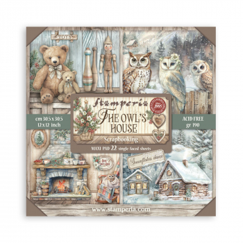 Stamperia - MAXI Paper Pad - The Owl's House 12"x12"