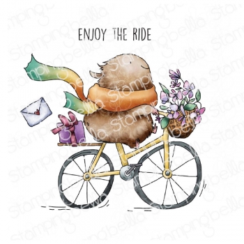Stamping Bella - Bella's EXCLUSIVE IMAGES - Guniea on a bicycle