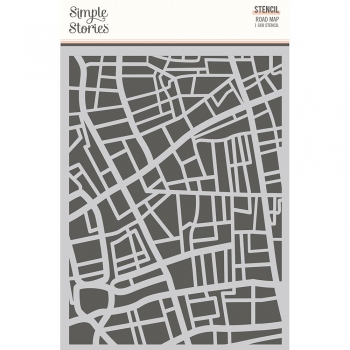 Simple Stories - Road Map Stencil 6 x 8