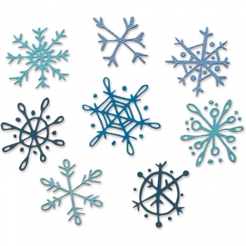 Sizzix Tim Holtz Thinlits - Scribbly Snowflakes