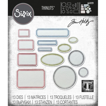 Sizzix Tim Holtz Thinlits - Vintage Labels
