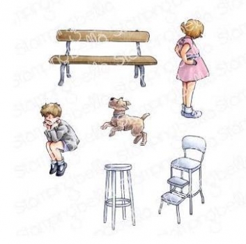 Stamping Bella - EDGAR AND MOLLY COLLECTION - VINTAGE BENCH SET