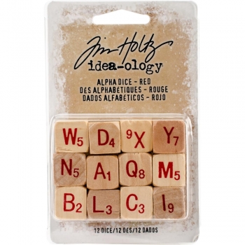 Tim Holtz idea-ology Alpha Dice - Red (Würfel)