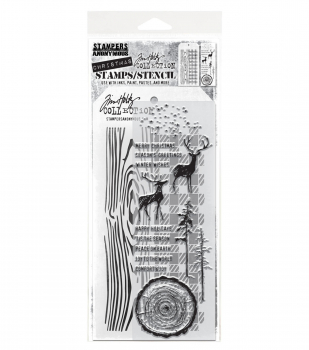 Tim Holtz Layering Stamps/Stencil - Mixed Media #57