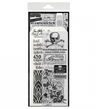 Tim Holtz Layering Stamps/Stencil - Rest in Peace