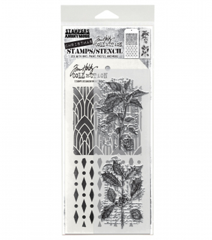 Tim Holtz Layering Stamps/Stencil - Festive Collage