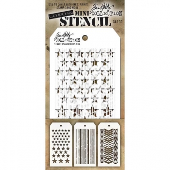 Tim Holtz Mini Layering Stencil Collection - Set 11