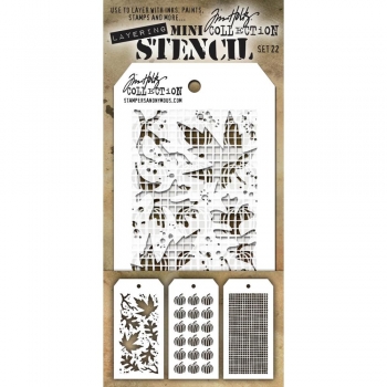 Tim Holtz Mini Layering Stencil Collection - Set 22
