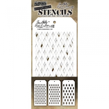 Tim Holtz Layered Stencil Set - Shifter Harlequin