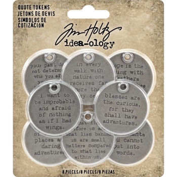 Tim Holtz Quote Tokens 8 Stk.Rund