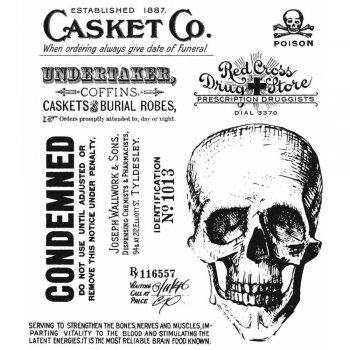 Tim Holtz Stempelset - Rest in Peace