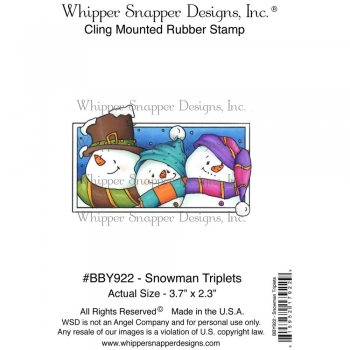 Whipper Snapper Cling - Snowman Triplets