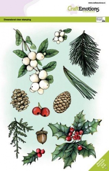 Craft Emotions Clear Stamps - Floral Christmas 1