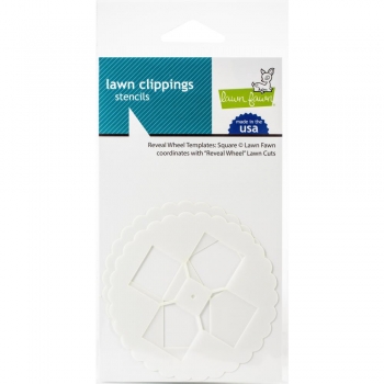 Lawn Fawn Lawn Clipping Stencil - Reveal Wheel Templates: Square