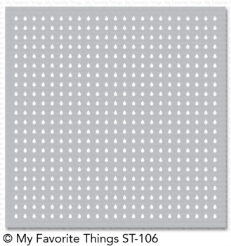 MFT - 6" x 6" Schablone - Stencil Mini Raindrops