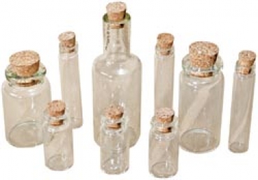 Tim Holtz - 9 Corked Vials / Glasfläschchen