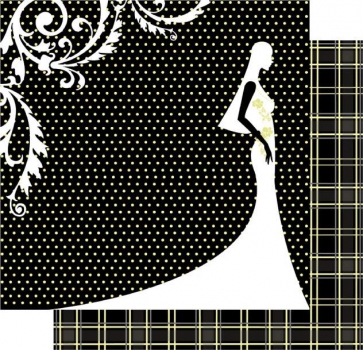 Ursus-Glitter Papier 12"x12" Hochzeit-Motiv 31