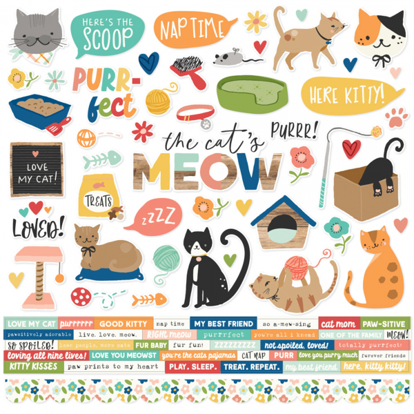 Simple Stories Collection Kit Fur Baby Cat - 12"