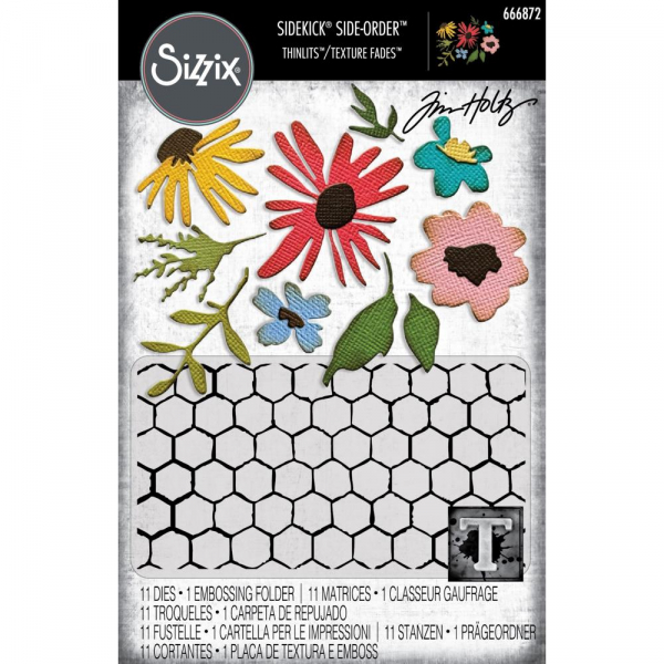 Sizzix Sidekick Side-Order Thinlits/ Texture Fades - Vault Floristry