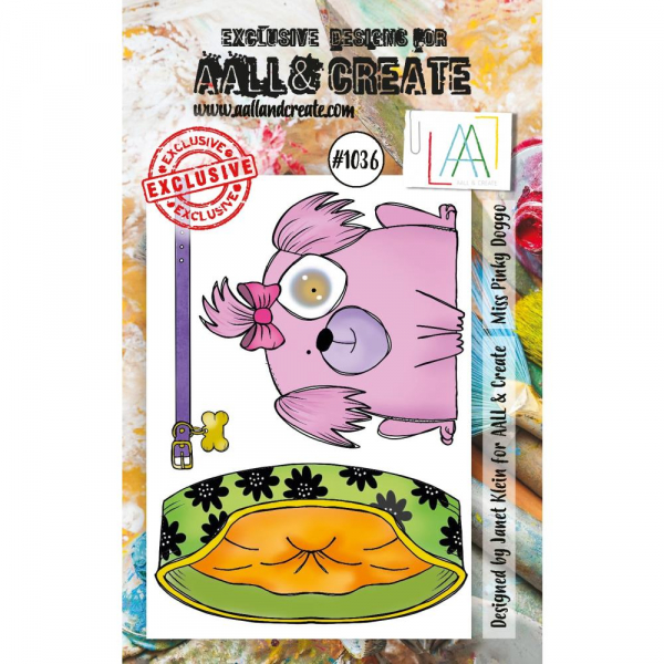 AALL & CREATE Clear Stamps - Miss Pinky Doggo #1066