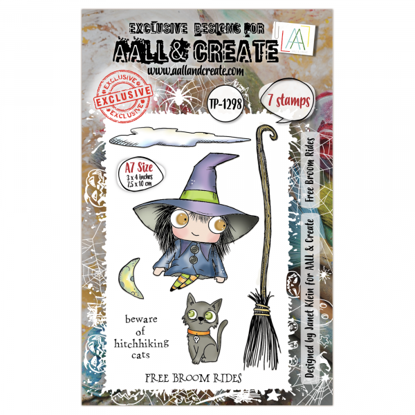 AALL & CREATE Clear Stamps - Free Broom Rides #1298