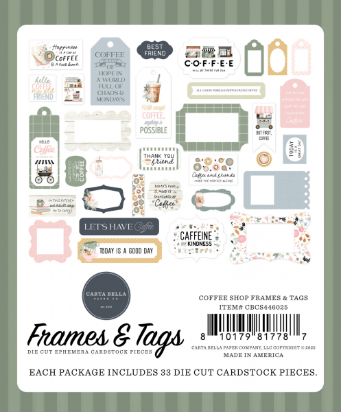 Carta Bella Frame & tags - Coffee Shop