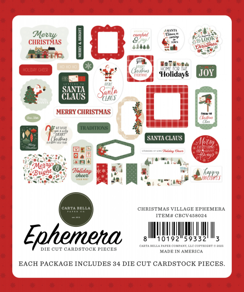 Carta Bella Ephemera - Christmas Village