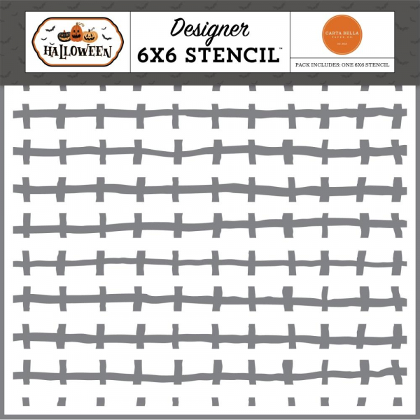 Carta Bella Stencil - Spooky Scary Stitch