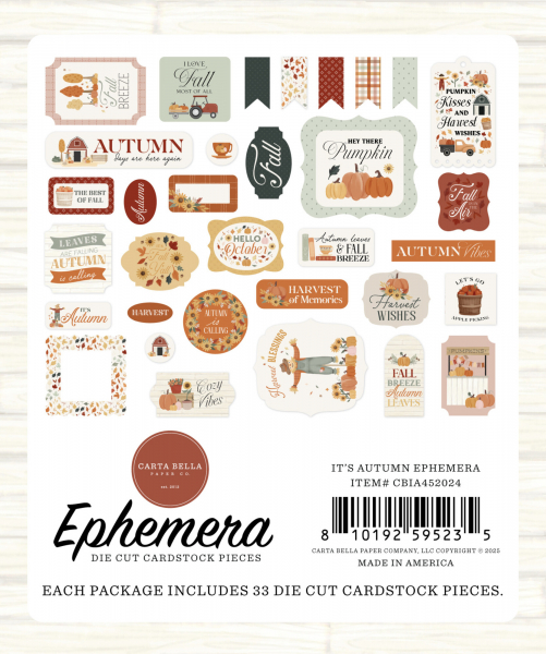 Carta Bella Ephemera - It's Autumn