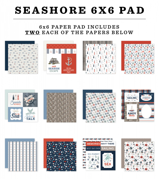 Carta Bella Paper Pack - Seashore - 6" x 6"