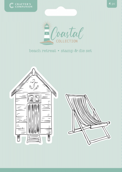 Crafter's Companion - Stamp/Die Set - Coastal Collection - Beach retreat