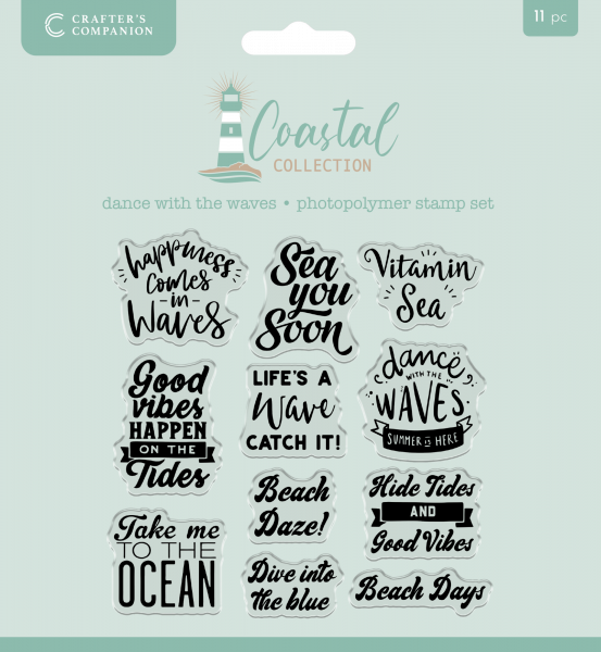 Crafter's Companion - Stamp Set - Coastal Collection - Dance with the waves