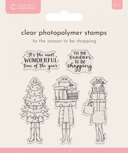 Crafter's Companion - Clearstamp Set - 'tis the season to be shopping