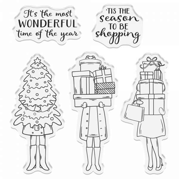 Crafter's Companion - Clearstamp Set - 'tis the season to be shopping