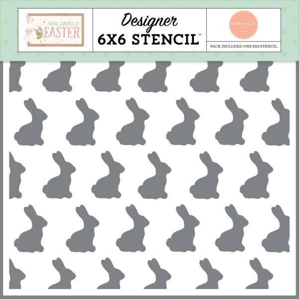 Echo Park Stencil - Bunny Love