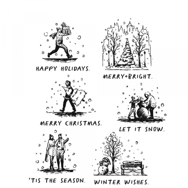 Tim Holtz Stempelset - Holiday Sketchbook