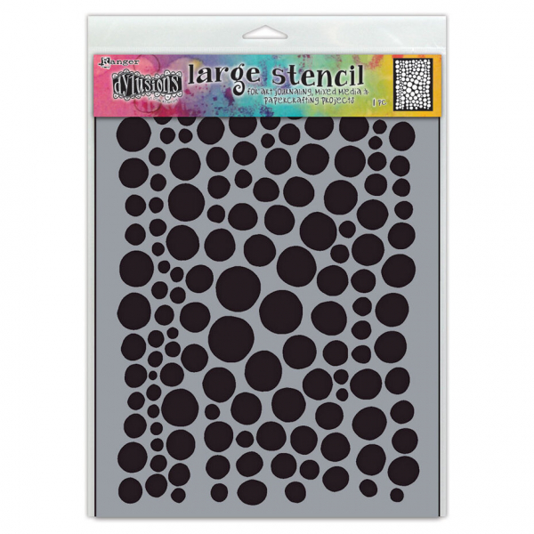 Dylusions large stencil - Drip Drops
