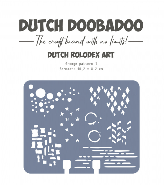 Dutch Doobadoo - Rollerdex Stencil - Grunge pattern 1