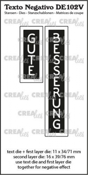 Crealies Text Stanze - Gute Besserung