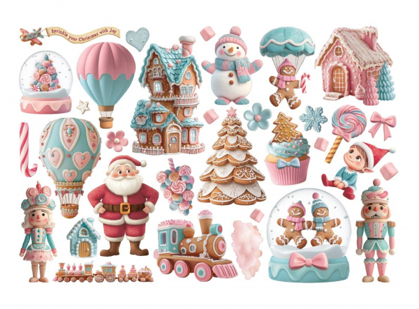 Stamperia Ephemera - Candy Christmas