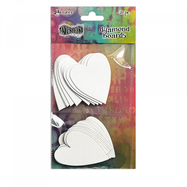 Dylusions - dyamond boards - Hearts, Sm - 20 Stk.
