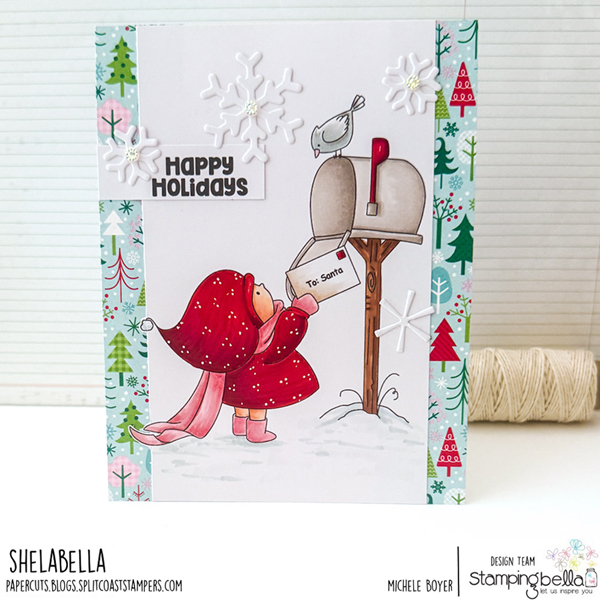 Stampingbella - Bundle Girl Sending a Letter To Santa
