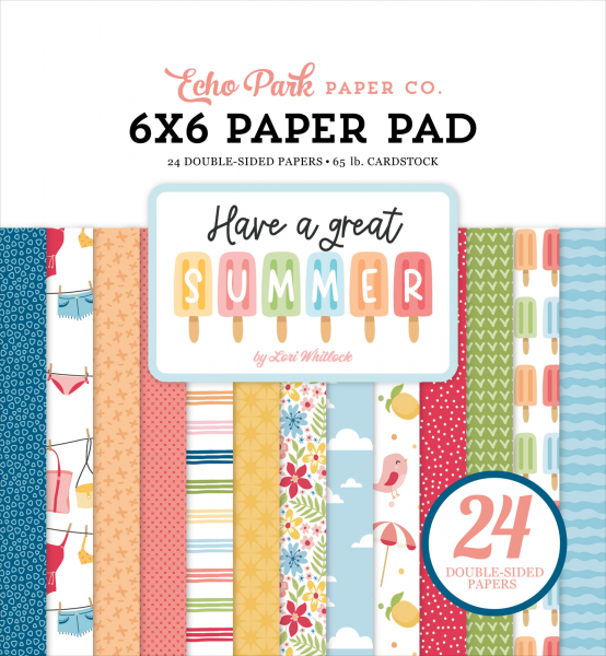 Echo Park Paper Pack - Have a great Summer - 6" x 6"